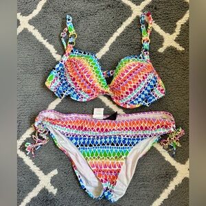 La Blanca Multicolor Geometric Bikini Set